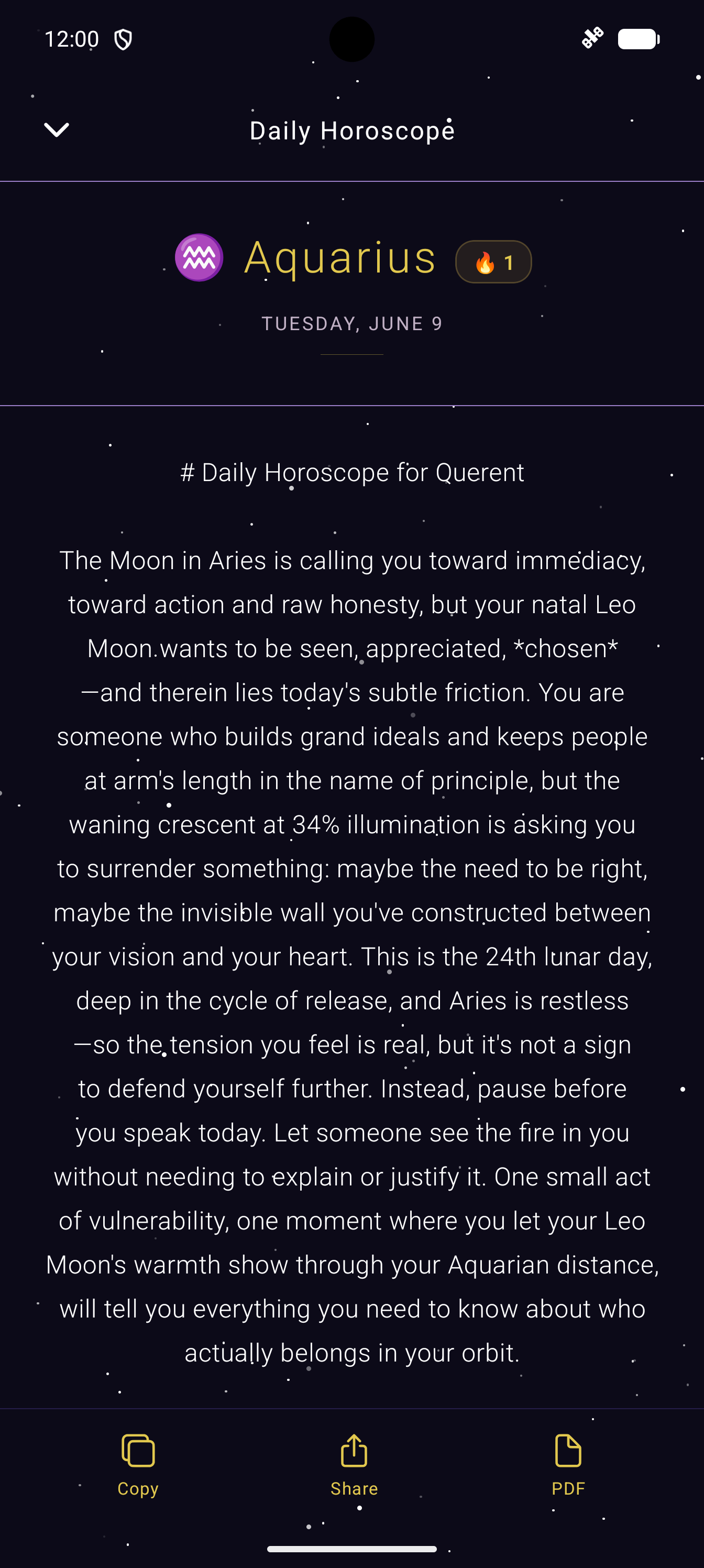 Daily horoscope
